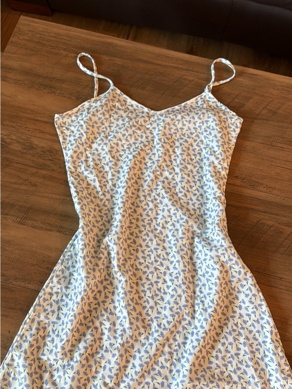 Light Blue Floral Slip Dress